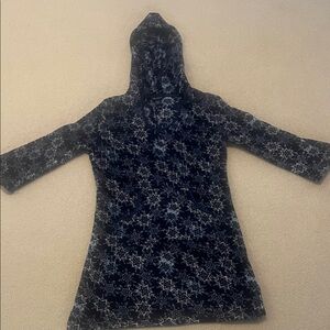 Nautica Blue and White Star Patterned Hoodie